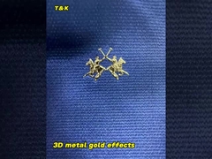 服のラベルのための3D金属ゴールド効果