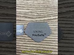 衣類用プリントアイロン接着ラベル卸売ロゴ反射シルバーカスタムメイドラベル