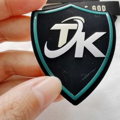 Microfiber Printed Raised Silicone Logo Patch For Clothing Brand Tags