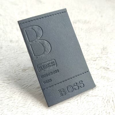 Customized Shape Leather Printing-Letter Label PU Leather Patches for Jeans Jacket Hats