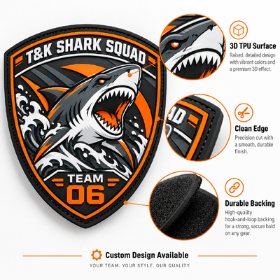 Custom 3D Raised Logo PVC Patches with Washable Screen Printing Labels for Clothing