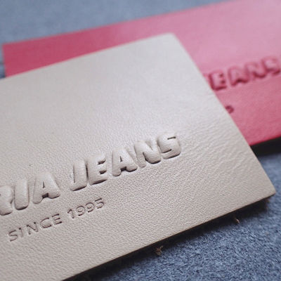 Eco Friendly 3D 6cm Embossed Leather Patches