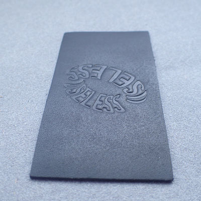 Handmade Sew On CMYK Color Embossed Leather Labels