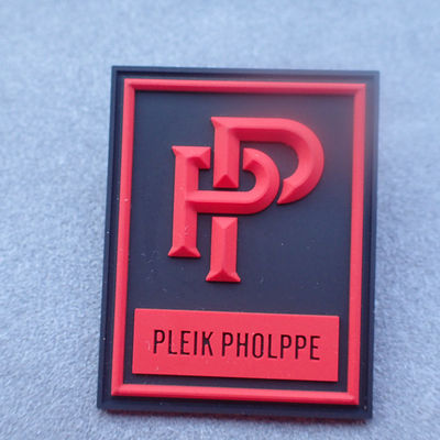 Hard PVC Sew On Embossed Rubber Clothing Labels