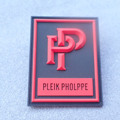 Hard PVC Sew On Embossed Rubber Clothing Labels
