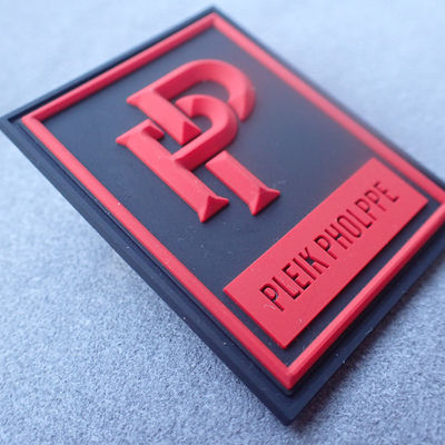 Hard PVC Sew On Embossed Rubber Clothing Labels