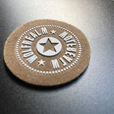 Customized Fiber Planting PU Leather Transfer Label Silicone Soft 3D Logo