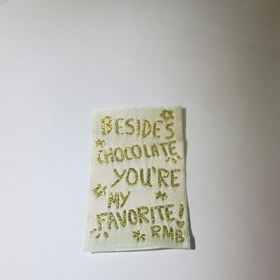 方法ダマスク織の衣服によって編まれたラベルは衣類のための洗濯できる刺繍した