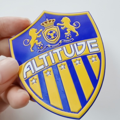 熱伝達TPUの主要なロゴのサッカー ジャージー パッチの高周波