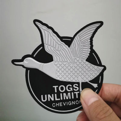 TPU注文のジーンのジャケット パッチの3Dロゴの鉄は熱伝達パッチを